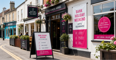 Last Minute Bank Holiday Signage: Fast Turnaround Solutions for Pubs, Bars and Retail